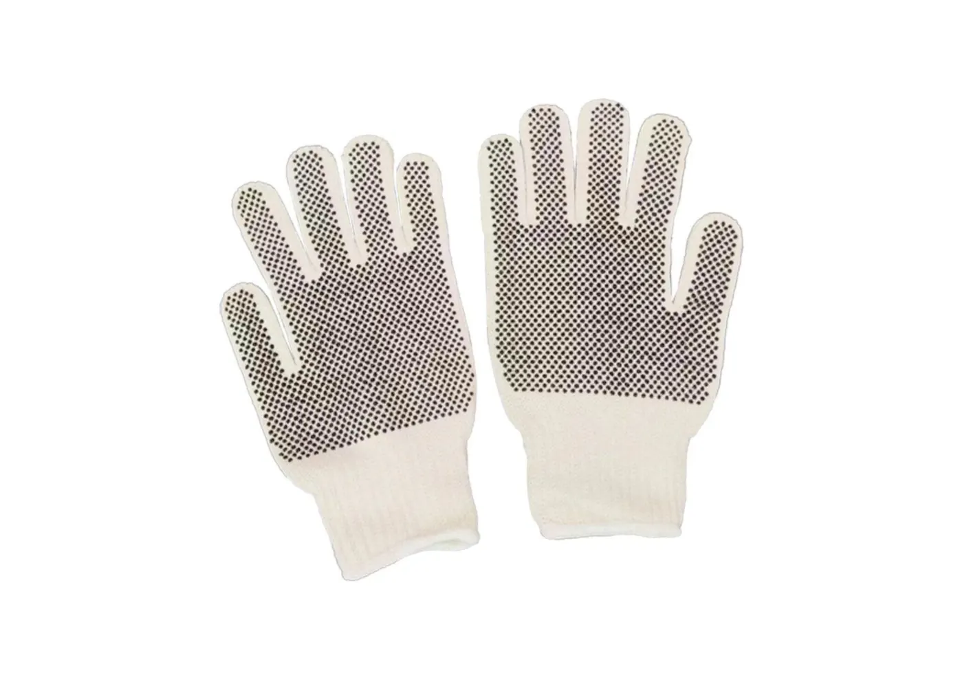 7G general purpose PVC dot grip glove both sides material handling warehousing
