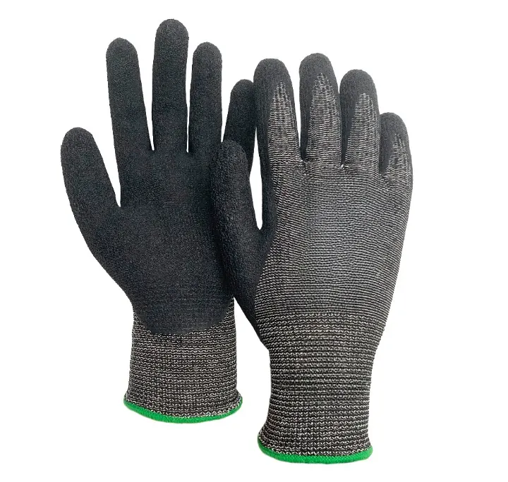 10G ANSI A6 cut resistant glove latex full coated thumb metal fabrication EN388
