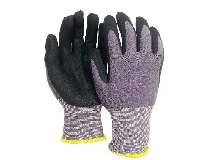15G high dexterity nitrile scrub grey glove EN388 precision assembly electronics