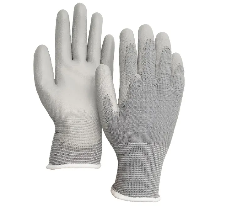 13G ANSI A1 general purpose PU palm grey glove light industrial automotive