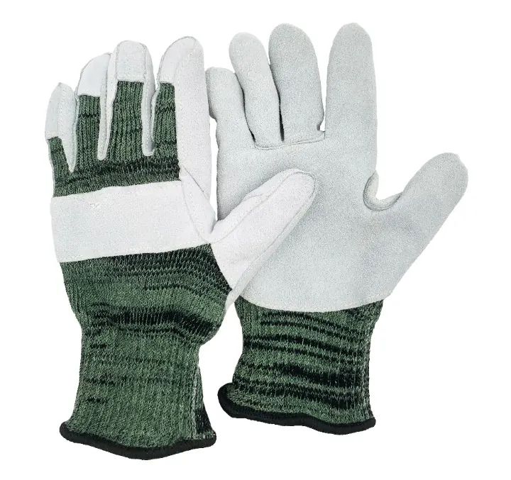 7G ANSI A6 cut resistant leather palm wrapped fingers knuckles heavy fabrication EN388
